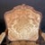 Elegant Pair of French Louis XV armchairs with gracefully carved wood frames and luxurious gold beige cut velvet mohair...