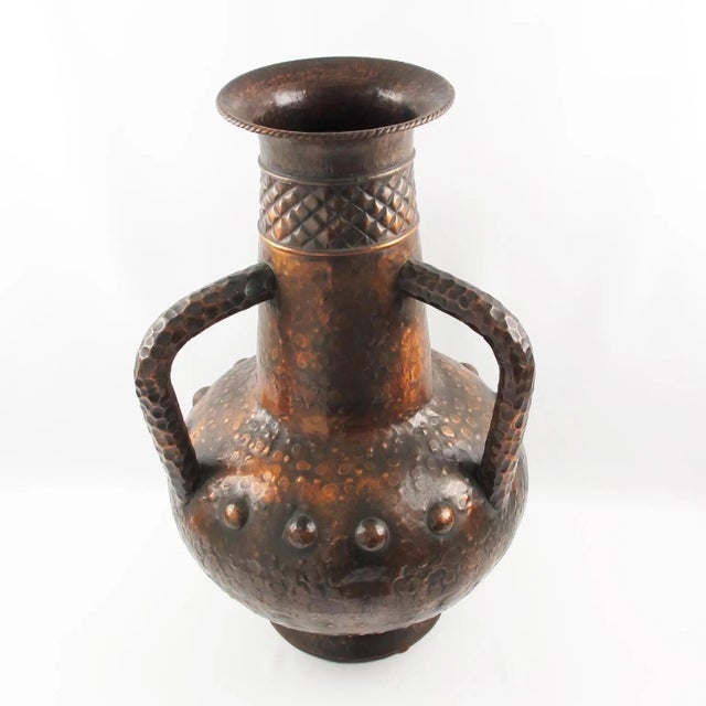Important Italian Copper Baluster Urn Vase For Sale - Image 4 of 11