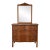 Antique Tiger Oak Serpentine Chest of Drawers With Mirror For Sale