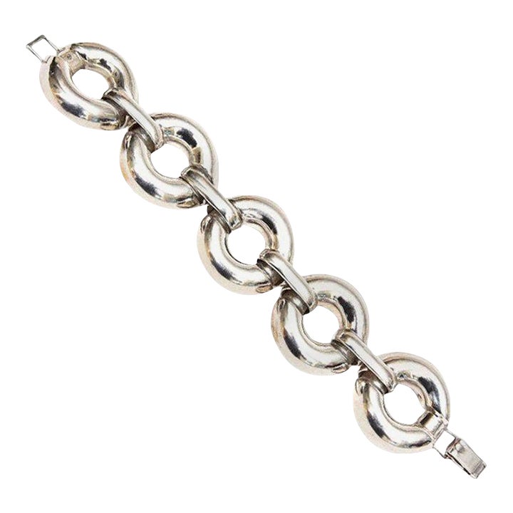 Silver Beaded Link Bracelet main image 1