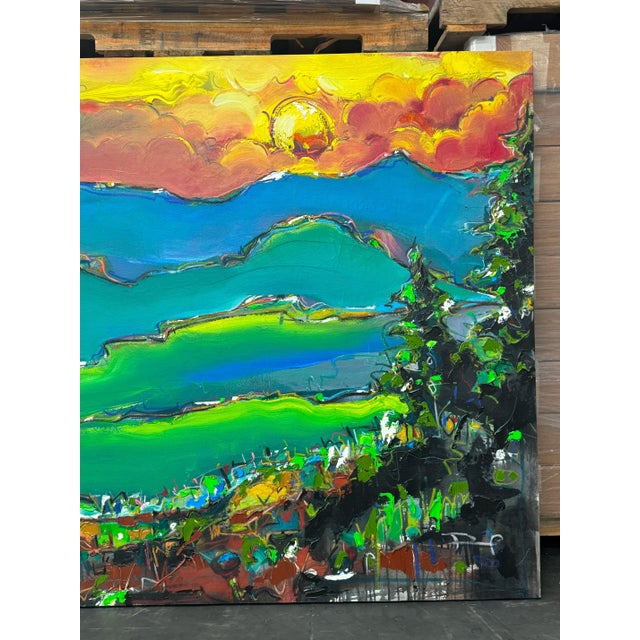 "North Carolina" by David "Dalo" Banegas, Signed Original Acrylic on Canvas For Sale - Image 4 of 6