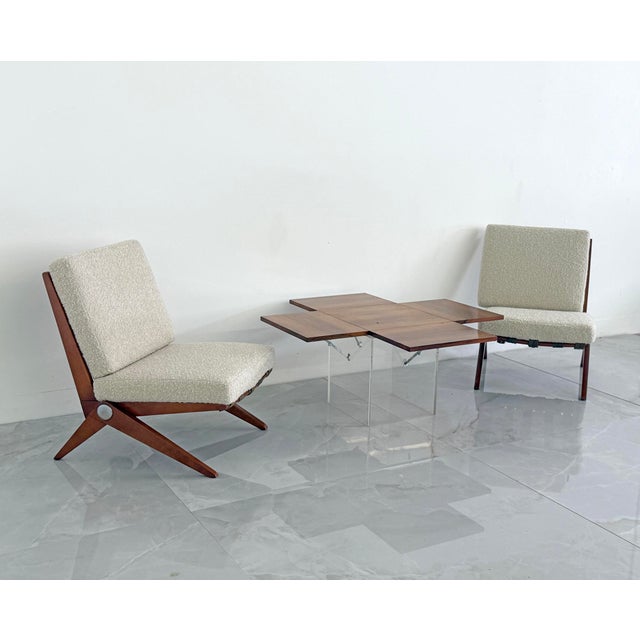Wood Rare Rosewood & Lucite Tic-Tac-Toe Expandable Coffee Table by Vladimir Kagan For Sale - Image 7 of 11