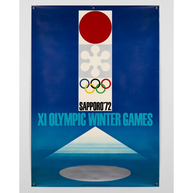 Modern Sapporo XI Olympic Winter Games Poster by Takashi Kono, 1972 For Sale - Image 3 of 9