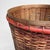 Antique Japanese Bamboo Basket with Red Lacquered Rim, 1930s For Sale - Image 6 of 11