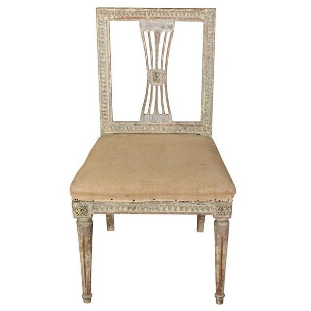 Gustavian (Swedish) Set of Four Swedish Gustavian Side Chairs For Sale - Image 3 of 4