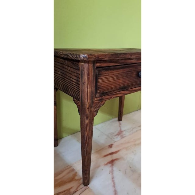 Antique rustic-style butcher's table, a type of auxiliary piece of furniture traditionally used in Spanish country...