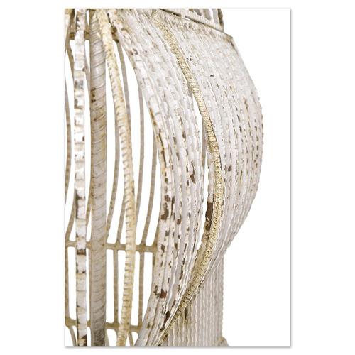 Large Architectural Birdcage in White Patinated Iron For Sale - Image 6 of 7