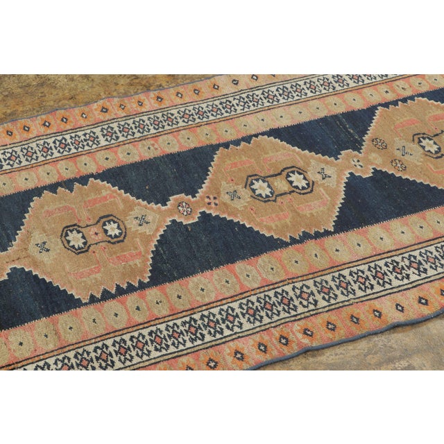 Rug & Kilim Antique Kurdish Rug With Beige & Pink Medallions & Multiple Borders - Rug & Kilim For Sale - Image 4 of 7