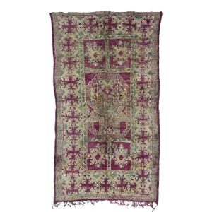 Vintage Berber Purple Moroccan Boujad Rug - 07'01 X 12'06