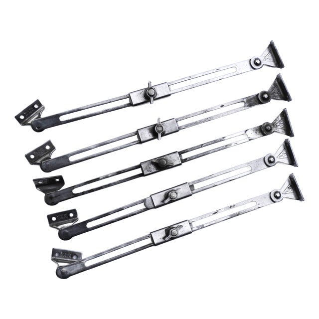 Modernist Window Braces, 1930s, Set of 5 For Sale