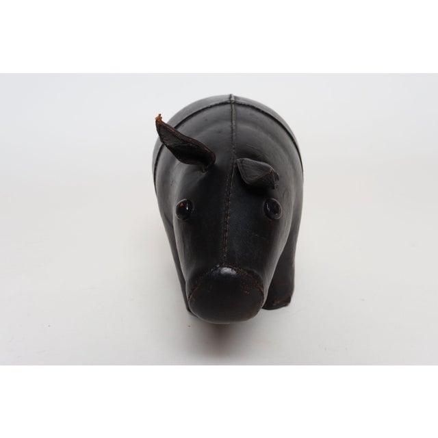 Petite Vintage Hand-Dyed Leather Pig After Dmitiri Omersa For Sale In New York - Image 6 of 18