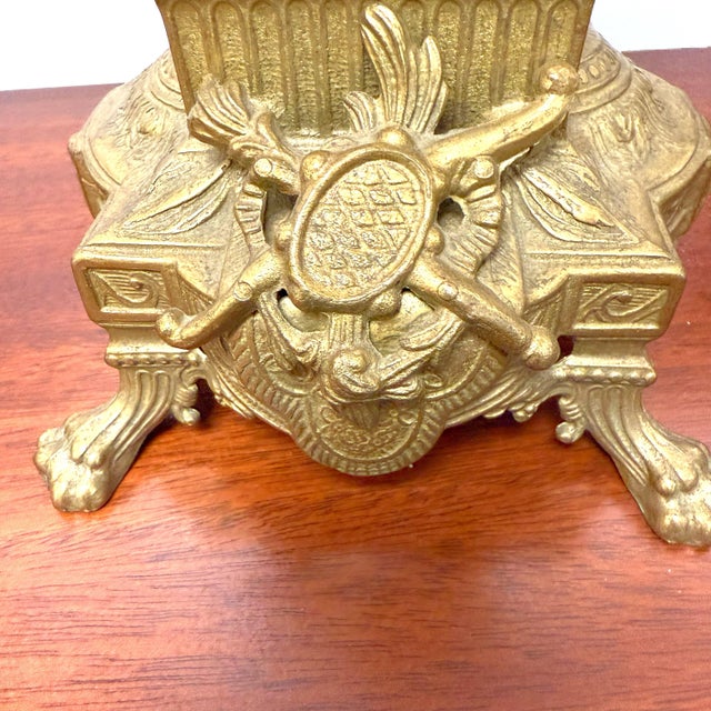 Brass Pair of Early 20th Century Italian Brevettato Brass Marble Candelabras For Sale - Image 8 of 11