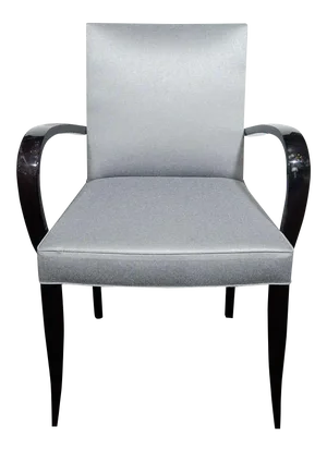 Mid-Century Modern Bentwood Arm/ Desk Chair in Silver Sharkskin Upholstery