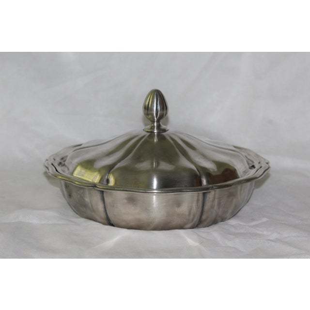 Silver Serving Dish with Lid, 1920s For Sale - Image 4 of 16