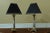 Regency Brass & Steel Table Lamps W. Black Shades - a Pair For Sale - Image 10 of 10