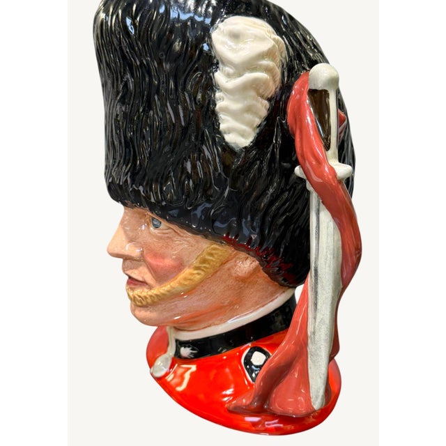 1980s Royal Doulton the Guardsman D6755 Character Jug Signed Michael Doulton 1986 For Sale - Image 5 of 8