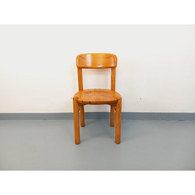 Vintage Scandinavian chair from the 1970s, attributed to the Danish designer Rainer Daumiller, made of pine, in good...