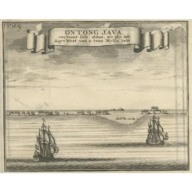 Antique Map of the Banda Islands and the Route of Abel Tasman in Indonesia, 1726 For Sale - Image 4 of 6