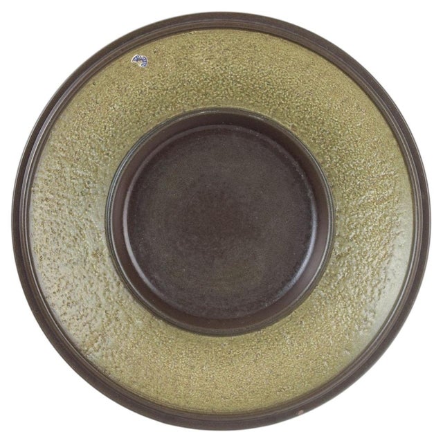 1960s Large Stoneware Bowl with Textured Glaze by Mari Simmulson for Upsala-Ekeby, 1960s For Sale - Image 5 of 5