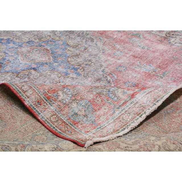 1970s Vintage Turkish Anatolian Hand Knotted Wool Rug, 9'5'' X 12'2'' For Sale - Image 5 of 6