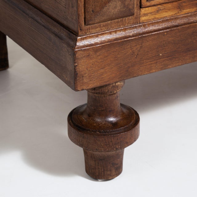 Oak Bookcase in Original Patina, Antique, France, Circa 1880 For Sale - Image 9 of 14