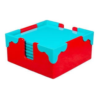 Post Modern Georges Briard Coasters Set c.1980 For Sale