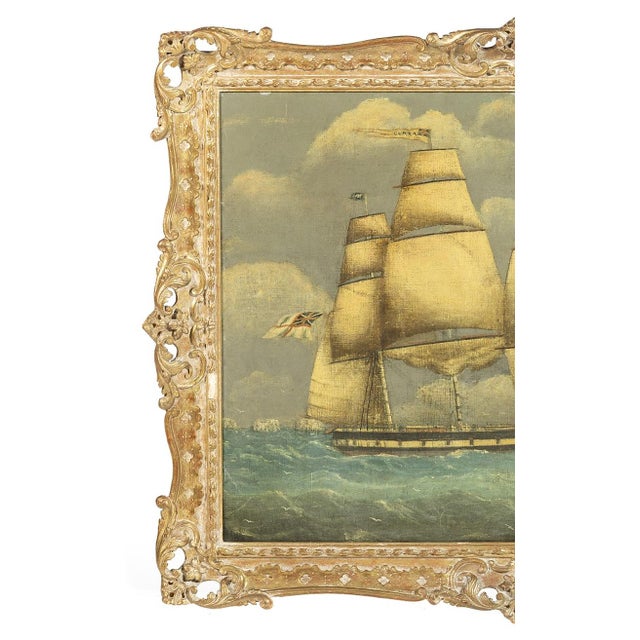 English School Artist, Malabar Sailing Ship, 19th Century, Oil Painting on Canvas For Sale - Image 3 of 8