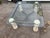 Vintage MCM Modern Glass Steel and Stained Wood Cocktail Coffee Table For Sale - Image 15 of 18