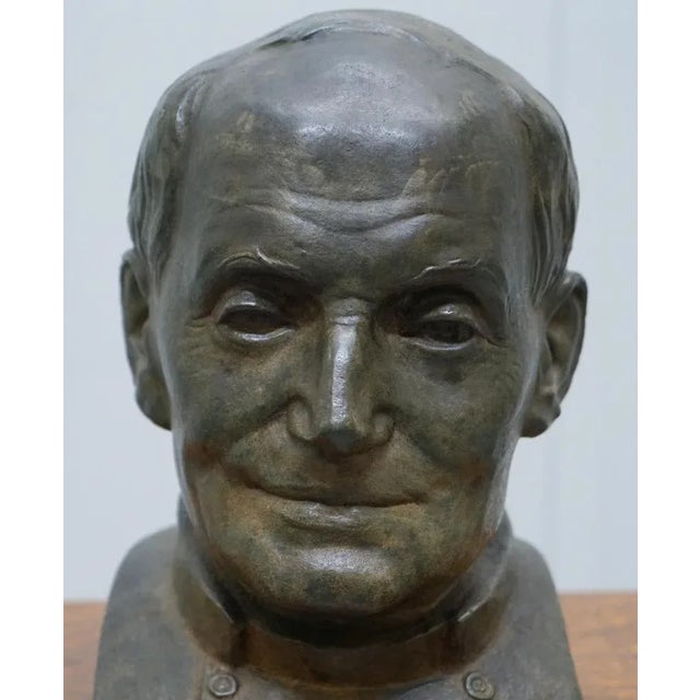 Large Bronze Head of Priest from James Bourlet & Sons LTD, 1840s For Sale - Image 5 of 18