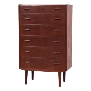 Mid-Century Teak Chest of 6 Drawers For Sale