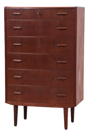 Mid-Century Teak Chest of 6 Drawers