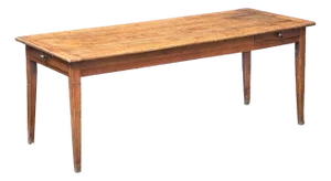 French Farm Table of Cherry With Two Drawers