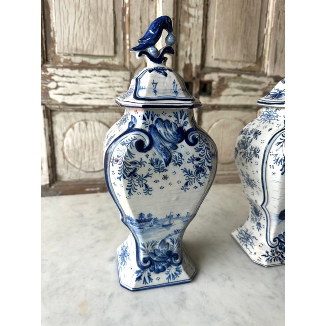 Vintage Vases in Earthenware, 1940s, Set of 2 For Sale - Image 4 of 8