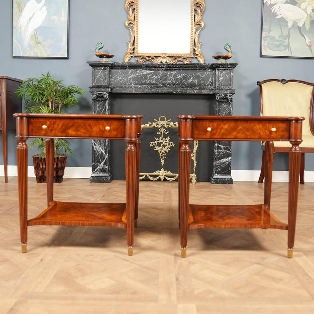 1990s Pair of Theodore Alexander End Tables For Sale - Image 10 of 14