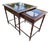 Thomasville Vintage Faux Bamboo Nesting Stacking Tables Hollywood Regency Glass For Sale