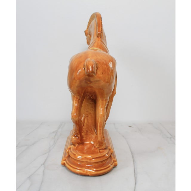 Ceramic Mid-Century Ceramic Tang-Style Trojan Horse Figurine For Sale - Image 7 of 10