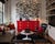 Mid-Century Modern Vintage 9 Drawer Lowboy Reimagined in Scarlett For Sale - Image 3 of 5