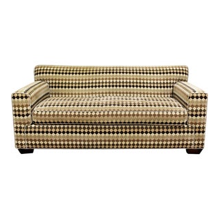 Mid Century Modern Baughman Style Loveseat Sofa 1970s Lenor Larsen Style For Sale