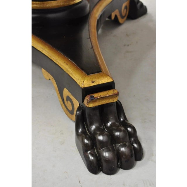 Late 20th Century Maitland Smith French Empire Green Greek Key Sunburst Round Dining Center Table For Sale - Image 10 of 12