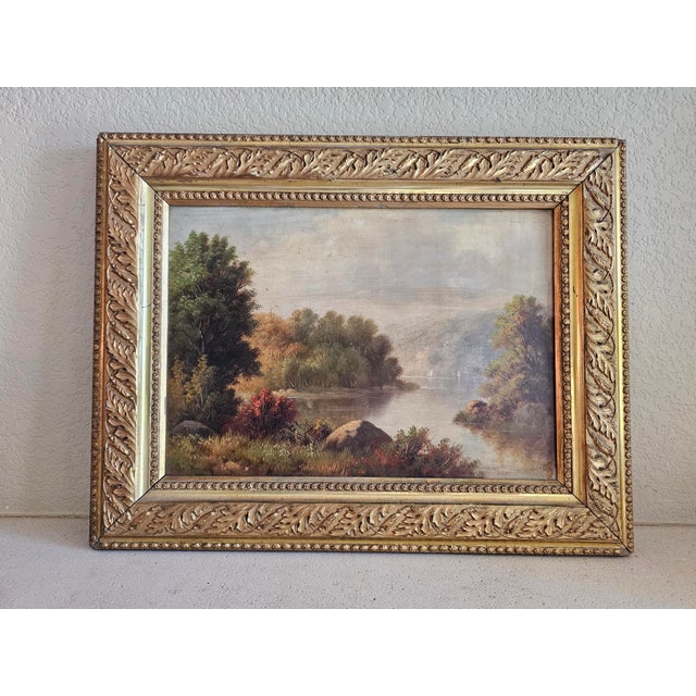 19th Century Scottish Romantic Landscape by John Crawford Wintour (1825–1882), Signed, Original Gilt Frame Category: Fine...