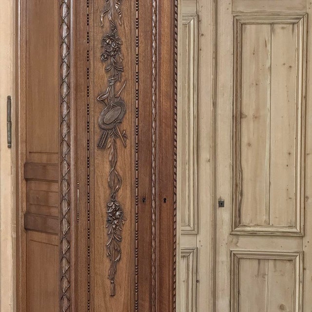 19th Century French Louis XVI Walnut Armoire For Sale In Dallas - Image 6 of 18