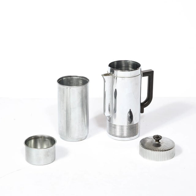 Art Deco Machine Age Chrome Coffee Service With Bakelite Handles by Chase For Sale In New York - Image 6 of 12