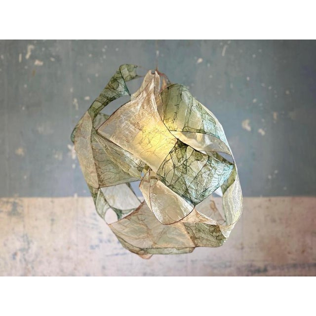 Multi Léonard Pendant Lamp in Bio Material with Natural Dyes by Thibault Philip For Sale - Image 7 of 8