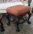 Upholstered Wood Stool With Ball and Claw Legs For Sale - Image 4 of 9