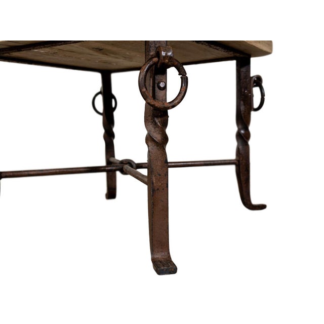 1900 - 1909 Antique Iron Cocktail Table For Sale - Image 5 of 5