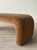1980s Waterfall Bench in Champagne Cut Mohair For Sale - Image 9 of 10