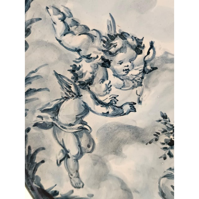 Blue Ceramic Decorative Plate by Giacomo Raimondi for Albisola, Italy, 1960s For Sale - Image 8 of 11