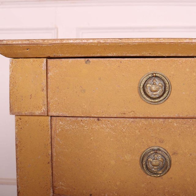 Wood French Painted Commode in Oak For Sale - Image 7 of 15