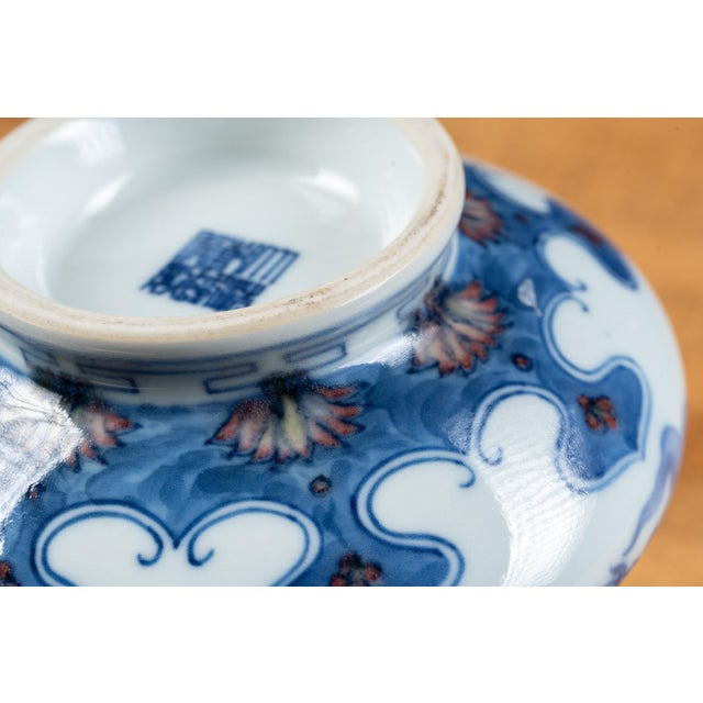 Cornflower Blue 18th Century Qianlong Period Porcelain Table Vase For Sale - Image 8 of 9