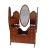 Traditional Edwardian Mahogany Triple Mirror Vanity Dresser For Sale - Image 3 of 10